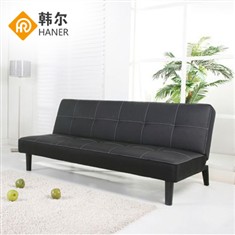 【韩尔】韩式皮沙发床1.8米双人沙发床多功能折叠沙发床特价包邮