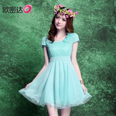 新款2013雪纺连衣裙短袖女装韩版修身显瘦打底裙子
