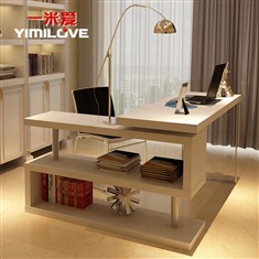 一米爱简约现代转角电脑桌台式桌家用写字台书桌书架组合办公桌子