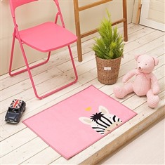 韩国代购地毯卡通儿童卧室脚地毯粉色