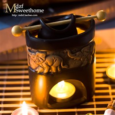 陶瓷石感香薰炉|蜡烛精油|熏香炉|（送精油和蜡烛）