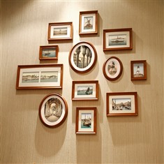 致爱丽丝胡桃木色装饰画相框照片墙环保创意家居复古相片