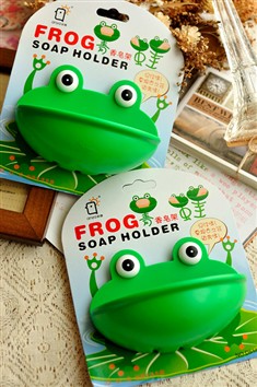 创意家居用品可爱卡通青蛙香皂盒吸盘式肥皂盒肥皂架