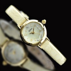专柜正品韩国julius聚利时女表韩版表皮带复古表女士手表