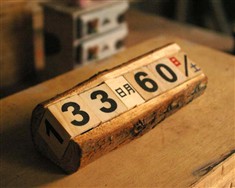 zakka杂货复古做旧原木木质手工雕刻小日历摆件装饰品