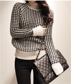 新款韩版女装气质修身显瘦上衣高领加厚针织衫打底毛衣女