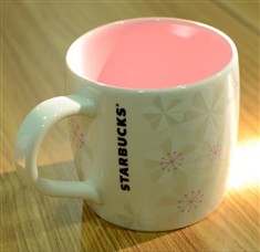 星巴克樱花杯子赏樱趣马克杯咖啡杯创意带盖陶瓷水杯