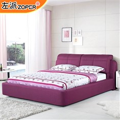 布艺床双人床1.51.8米储物床简约可拆现代床