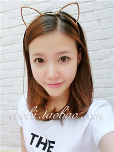韩国新款可爱装萌猫耳朵发箍发卡头饰发饰细发卡