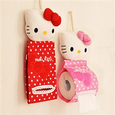 hellokitty创意凯蒂猫创意家居用品壁挂纸巾抽卷纸抽纸巾套筒