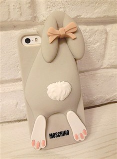 Moschino兔子苹果iphone5手机壳5S卡通硅胶套5C4S保护套