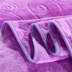 雕花法兰绒毛毯加厚床单人双人珊瑚绒毯子午睡空调盖毯法莱毛巾被